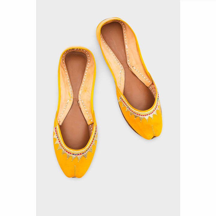 Yellow Leather Khussa EC8660