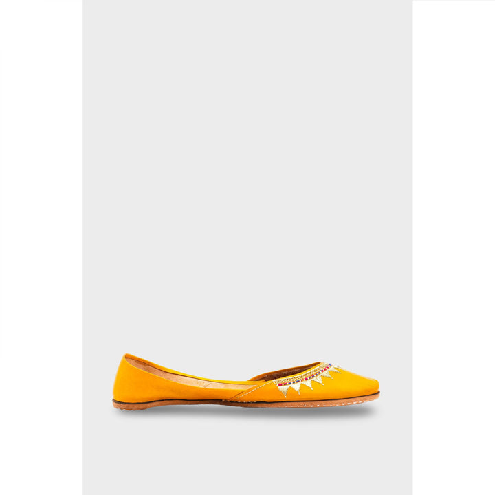 Yellow Leather Khussa EC8660