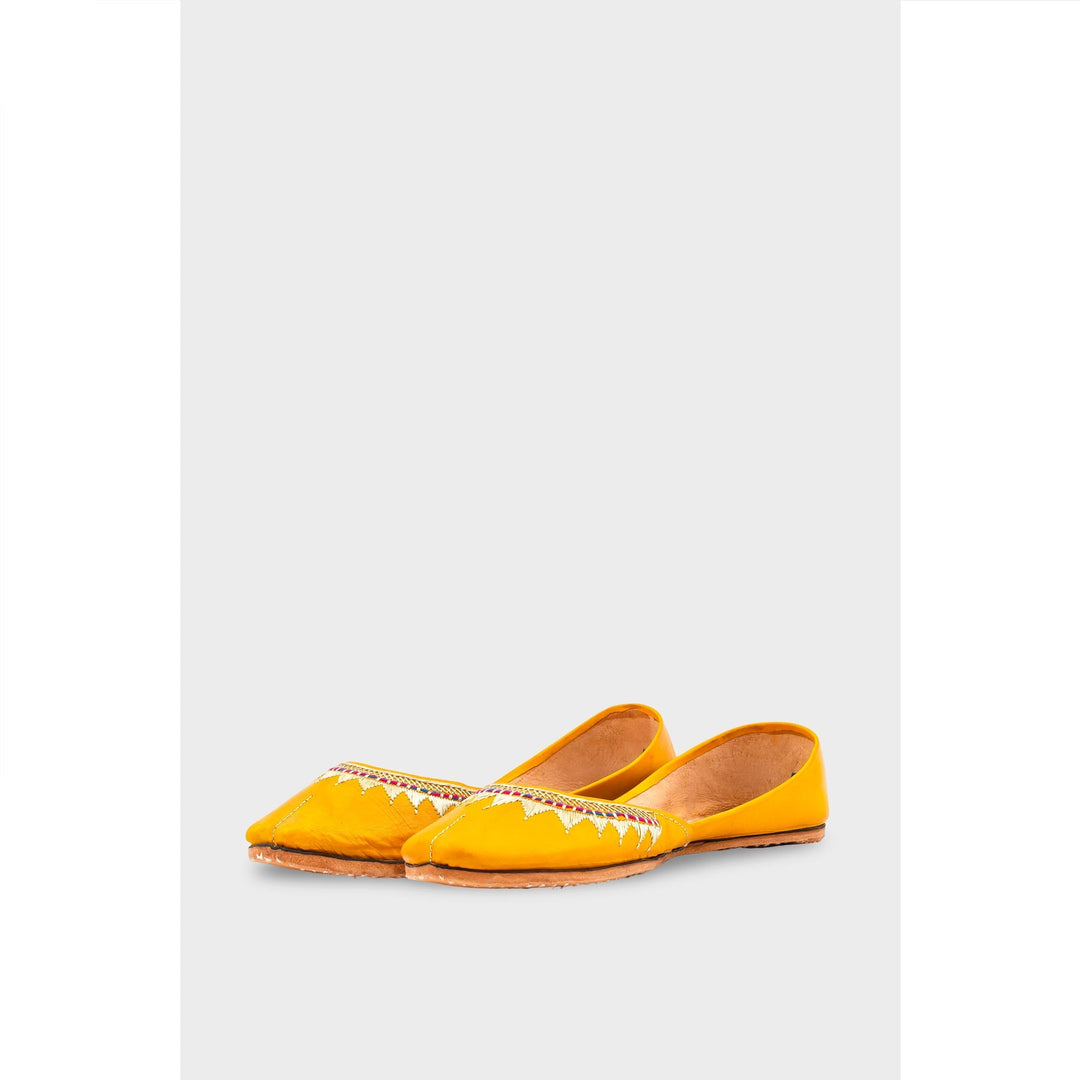 Yellow Leather Khussa EC8660