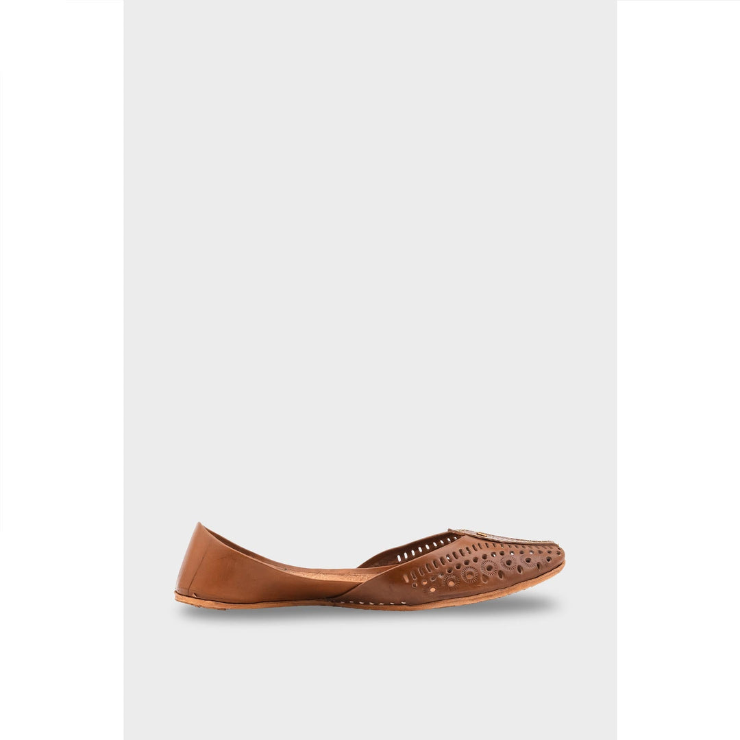 Brown Leather Khussa EC8666