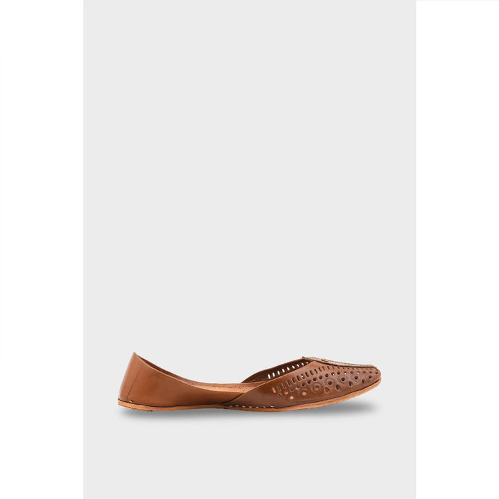 Brown Leather Khussa EC8666