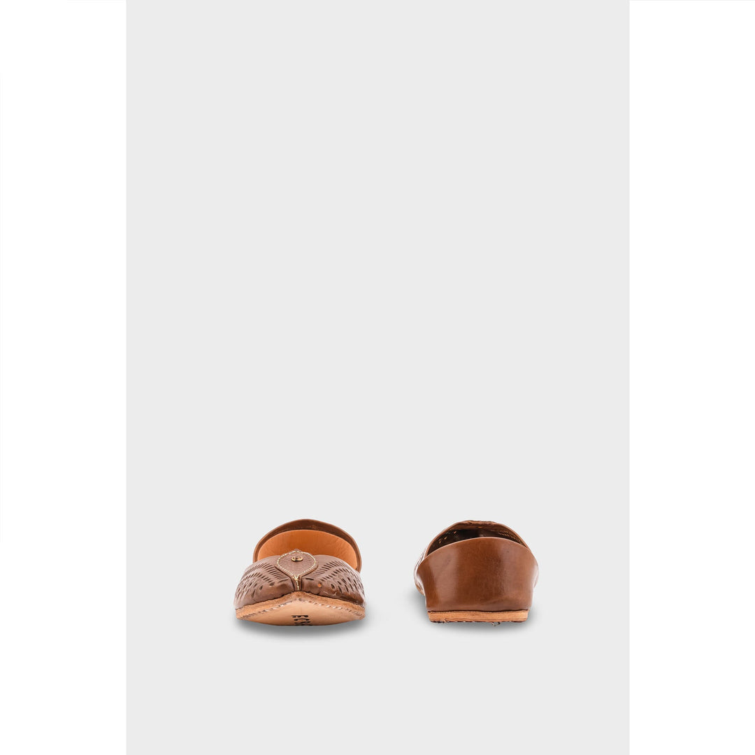 Brown Leather Khussa EC8666