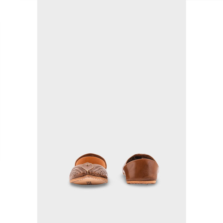 Brown Leather Khussa EC8666