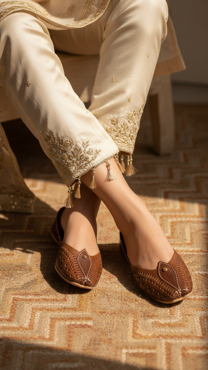 Brown Ethnic Khussa EC8666