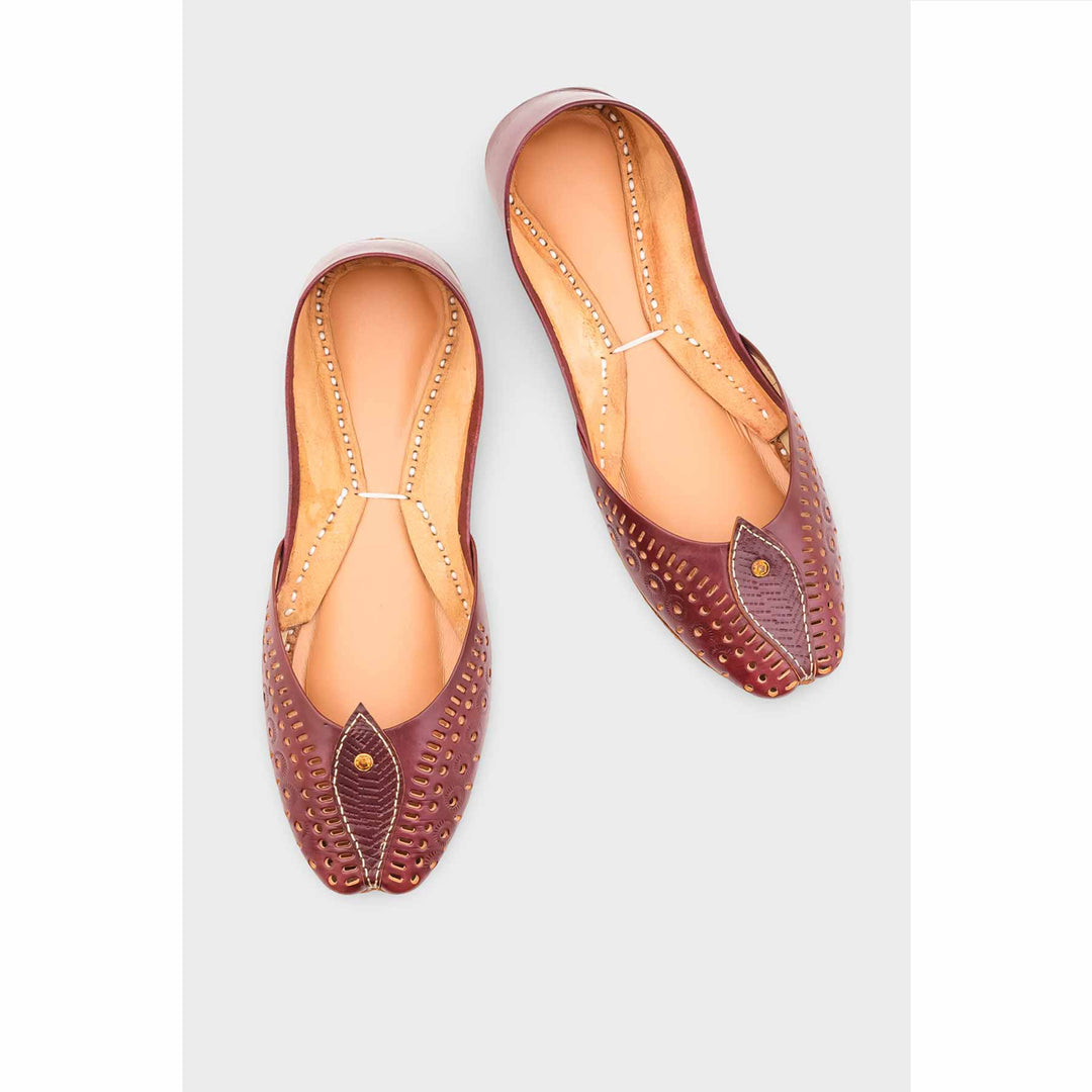 Red Leather Khussa EC8666