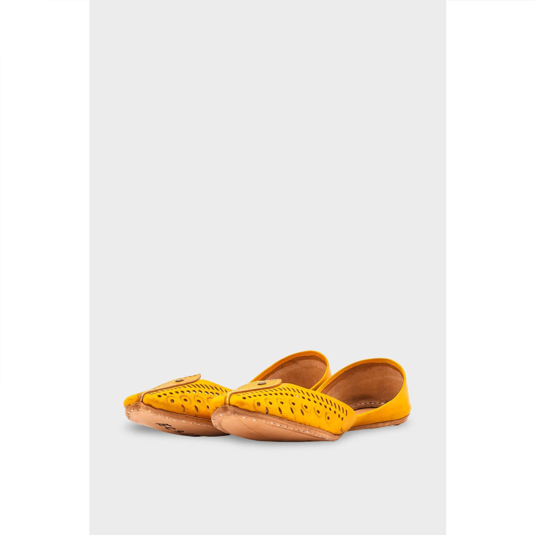 Yellow Leather Khussa EC8666