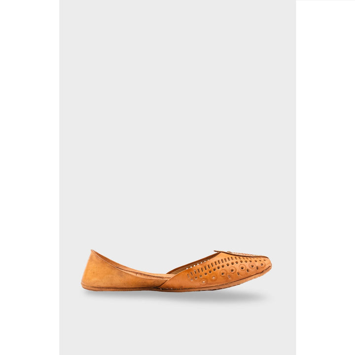 Beige Leather Khussa EC8666