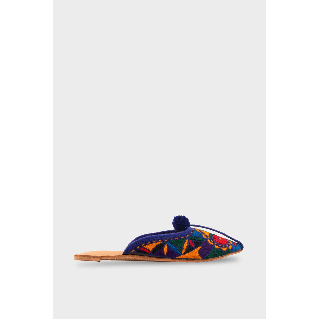 Purple Leather Khussa For Women EC8685