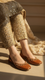 Brown Leather Khussa For Women EC8693