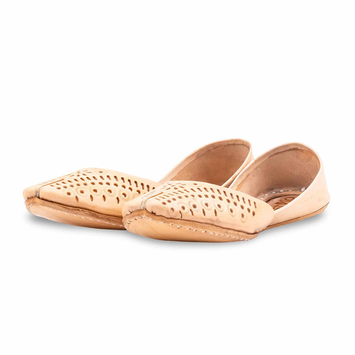 Cream Ethnic Khussa For Ladies EC8744