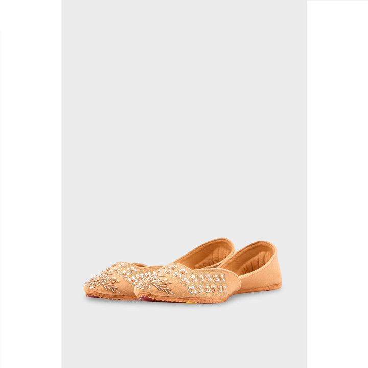 Fawn Leather Khussa For Women EC8762