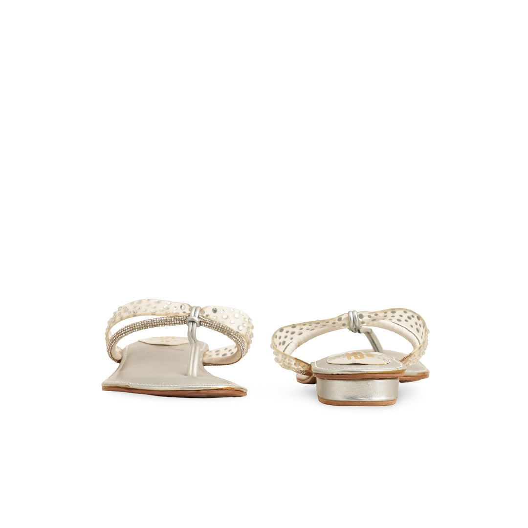 Silver Fancy Chappal FN0582