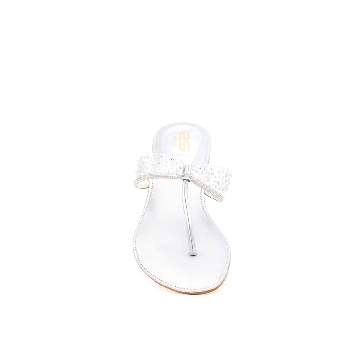 Silver Fancy Chappal FN0582