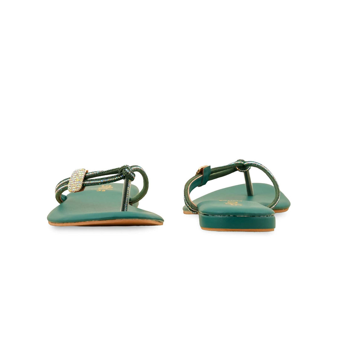 Green Fancy Chappal FN0782