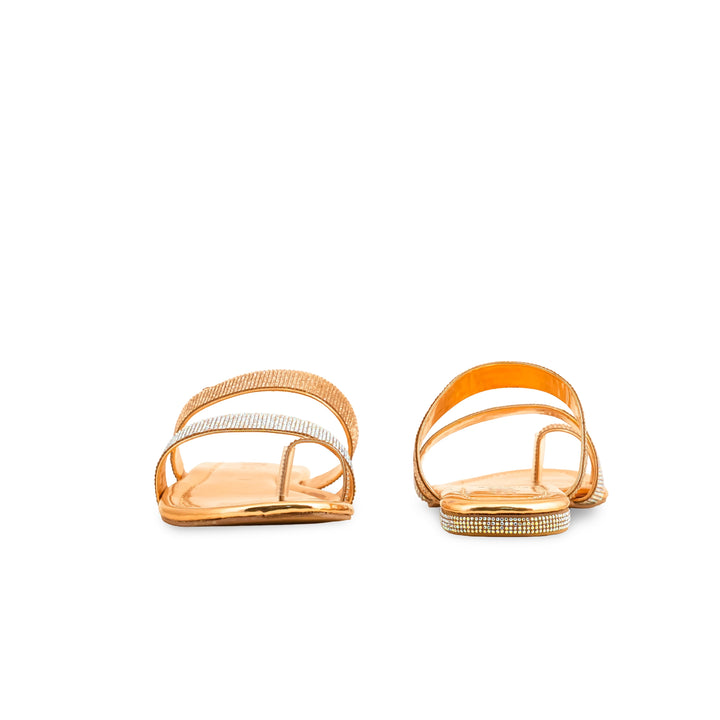 Peach Fancy Chappal For Women FN0798