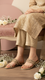 Golden Fancy Chappal For Women FN0804