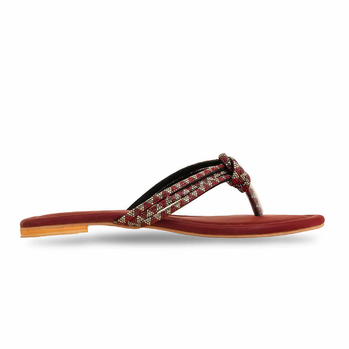 Maroon Fancy Chappal FN0808