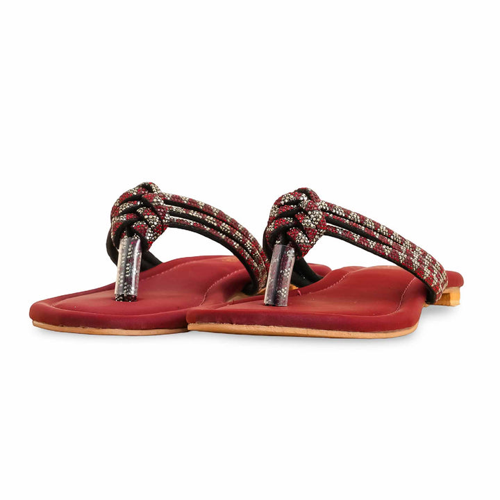 Maroon Fancy Chappal FN0808