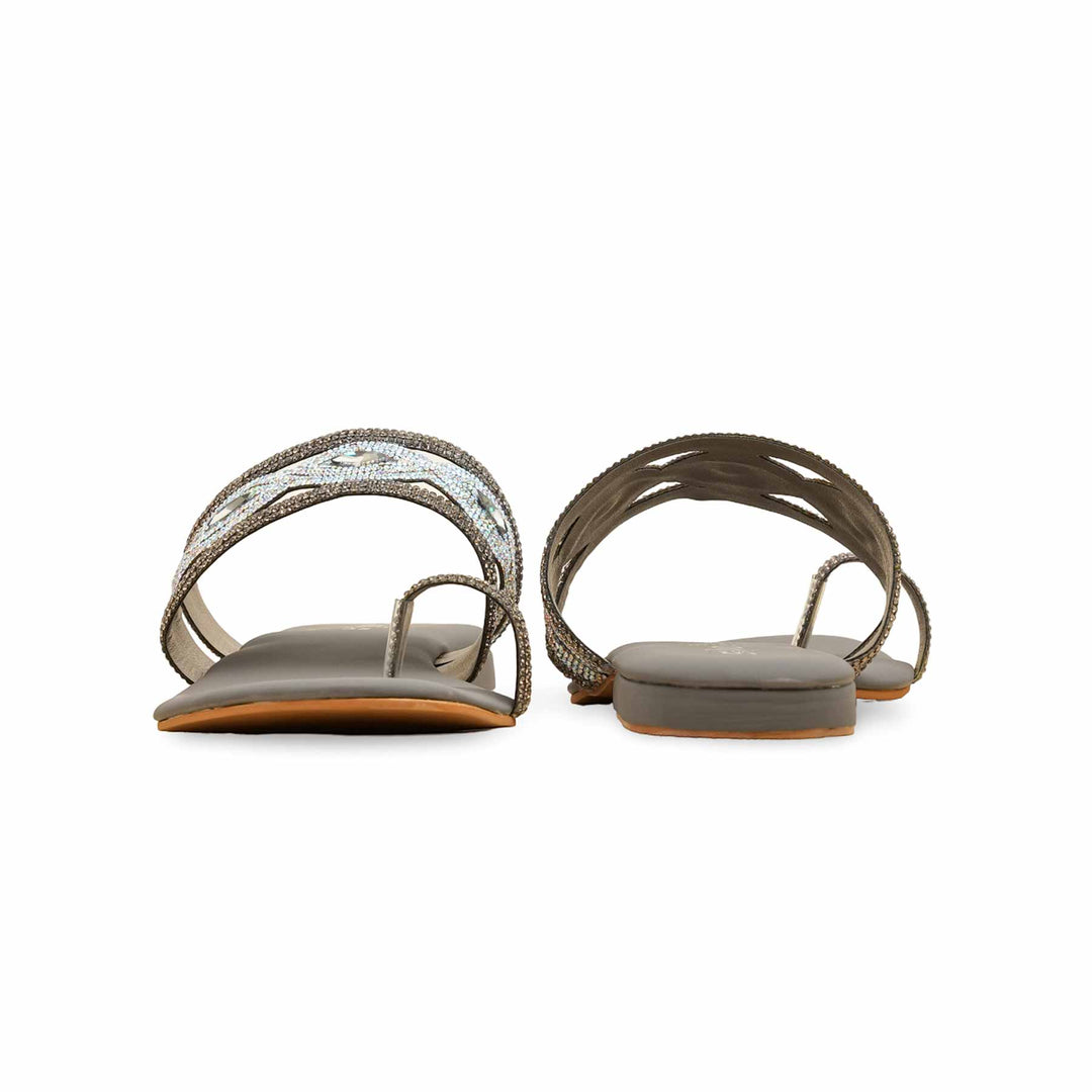 Grey Fancy Women Chappal  FN0810