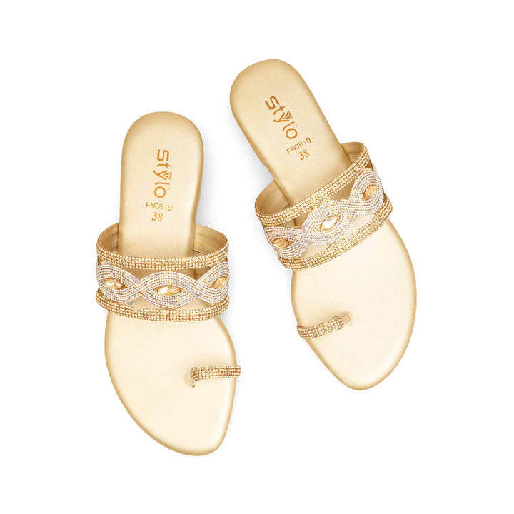 Golden Fancy Women Chappal  FN0810