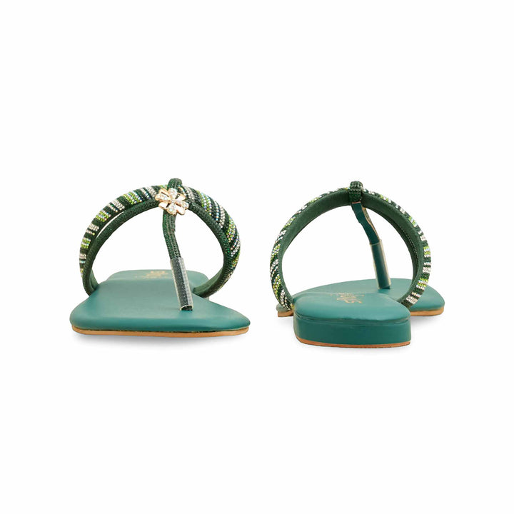 Green Fancy Chappal FN0811
