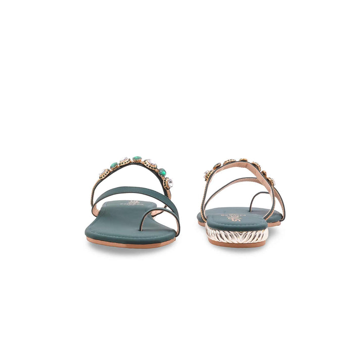 Green Fancy Women Chappal FN0826