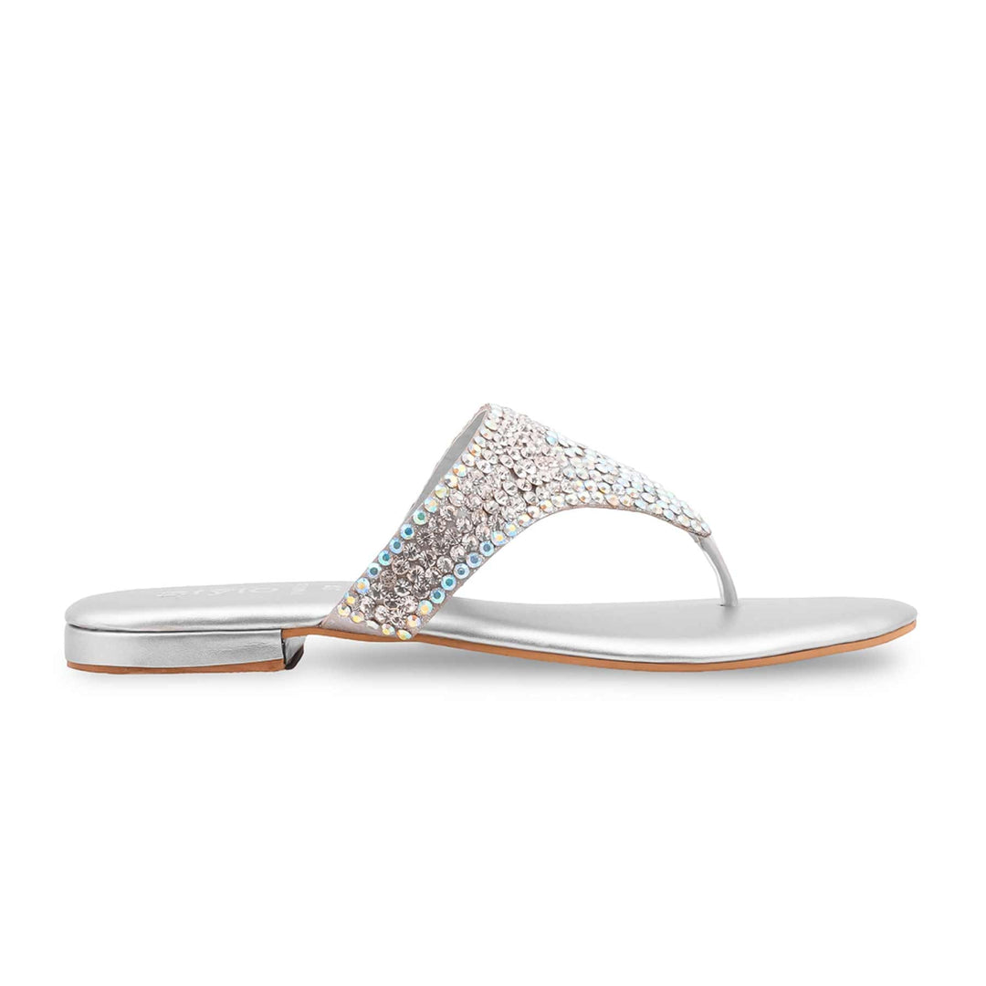 Silver Fancy Women Chappal FN0828