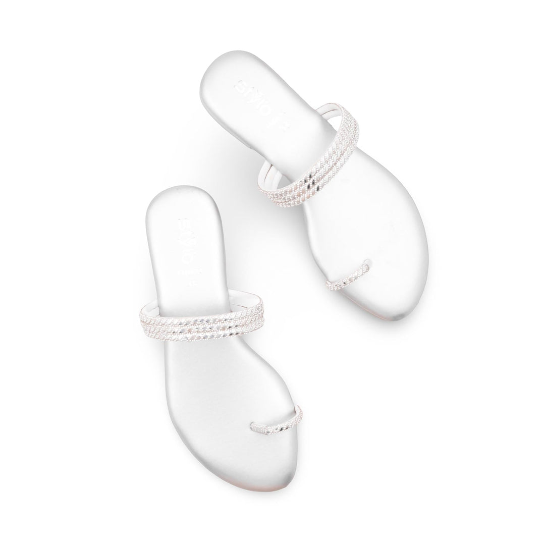 Silver Fancy Women Chappal FN0831