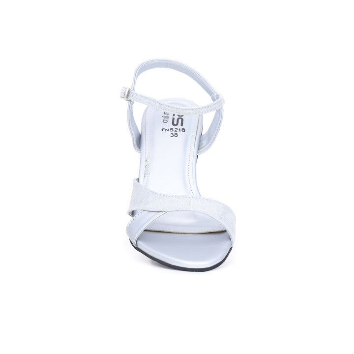 Silver Color Fancy Sandals FN5218