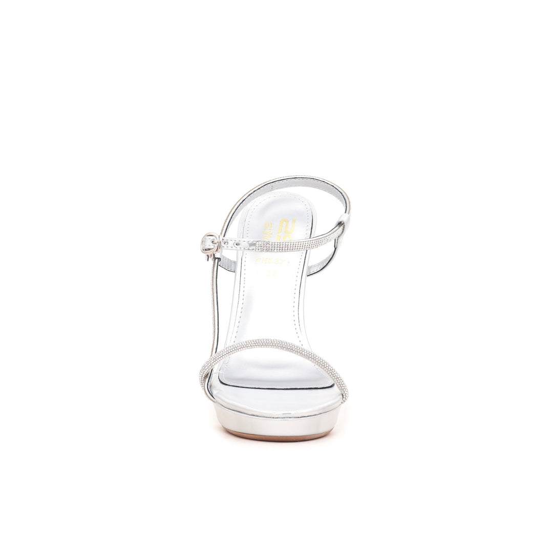 Silver Fancy Bridal Sandal FN5371