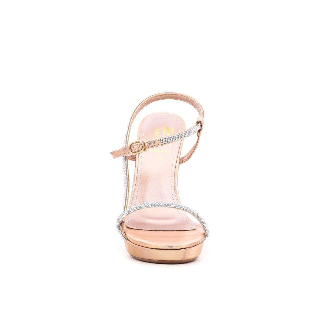 Peach Fancy Bridal Sandal FN5371