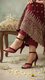 Maroon Fancy Sandal FN5817