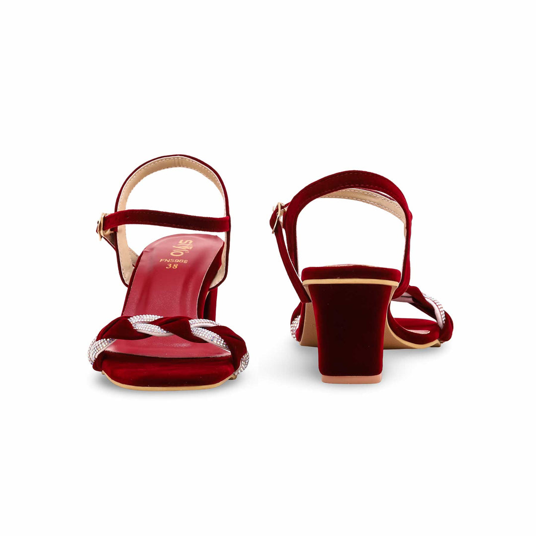 Maroon Fancy Sandal FN5989