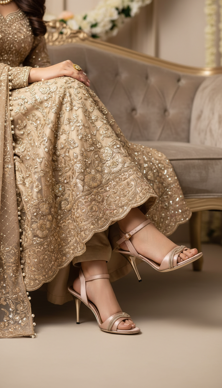 Golden Fancy Bridal Sandal FN6061