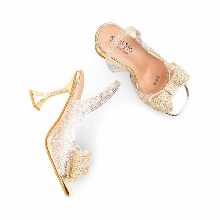 Golden Fancy Bridal Sandal For Women FN6103