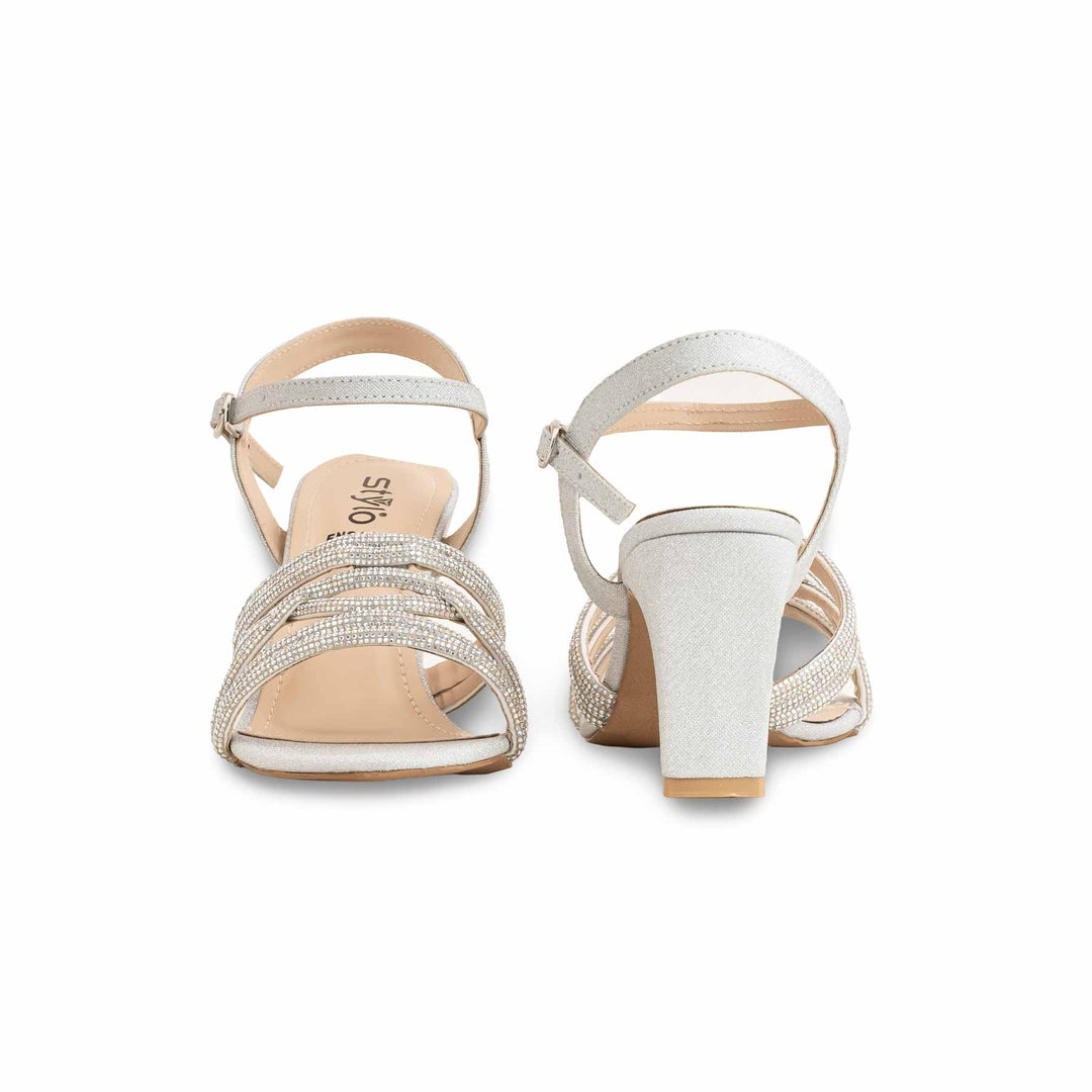 Silver Fancy Sandal For Ladies FN6115