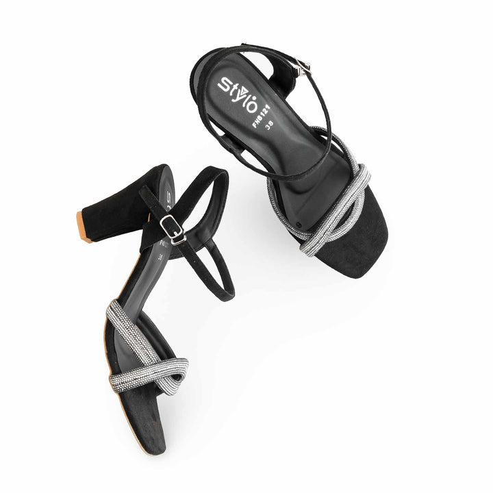 Black Fancy Women Sandal FN6121