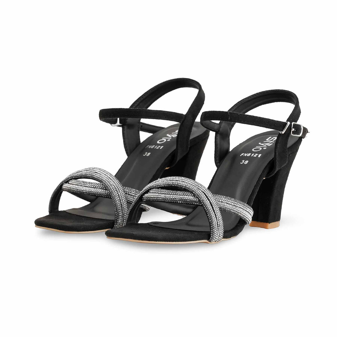 Black Fancy Women Sandal FN6121