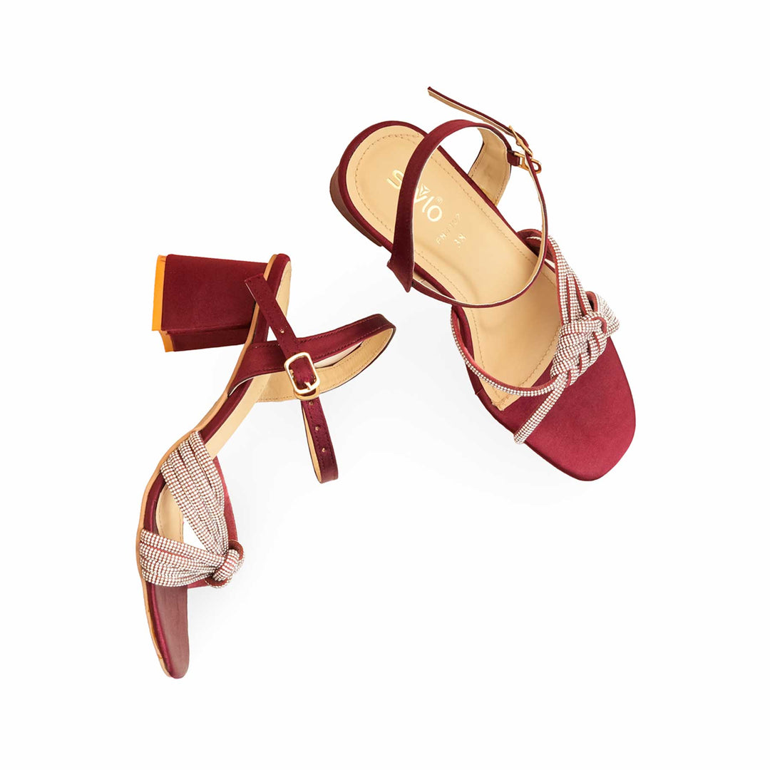 Maroon Fancy Sandal For Ladies FN6122