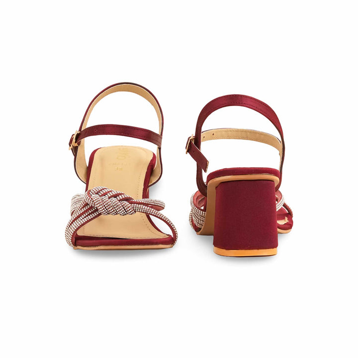 Maroon Fancy Sandal For Ladies FN6122