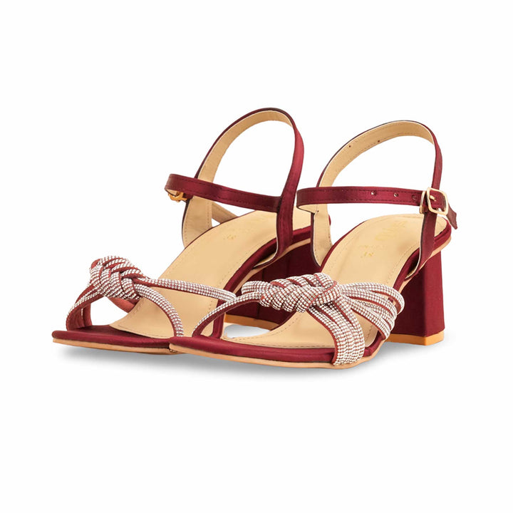 Maroon Fancy Sandal For Ladies FN6122