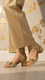 Golden Fancy Sandal For Ladies FN6134
