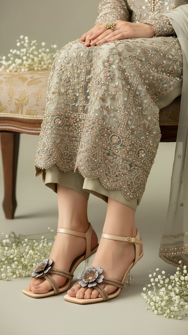 Golden Fancy Sandal FN6138