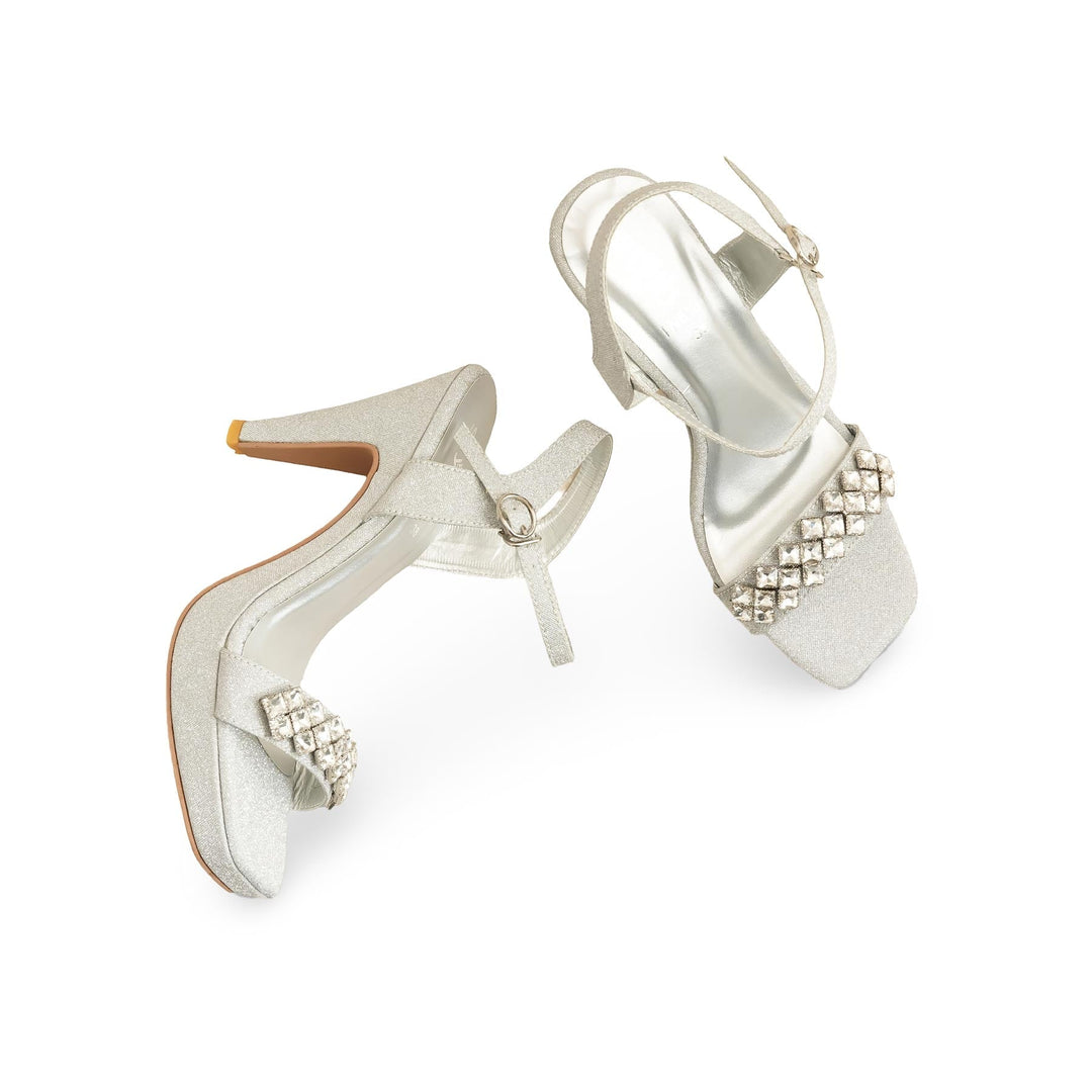 Silver Fancy Bridal Sandal FN6194