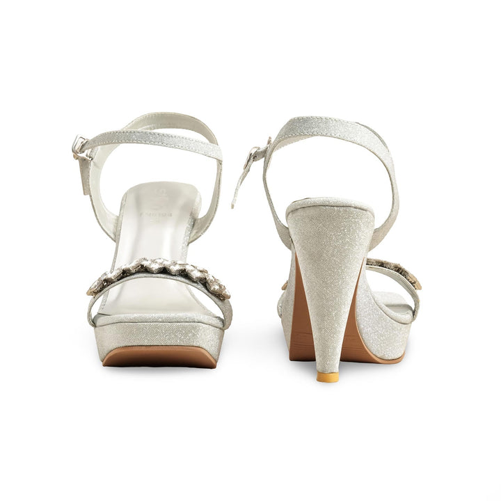 Silver Fancy Bridal Sandal FN6194