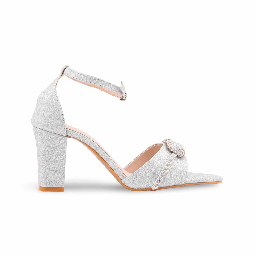 Silver Fancy Sandal For Ladies FN6286