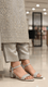 Silver Fancy Sandal For Ladies FN6290