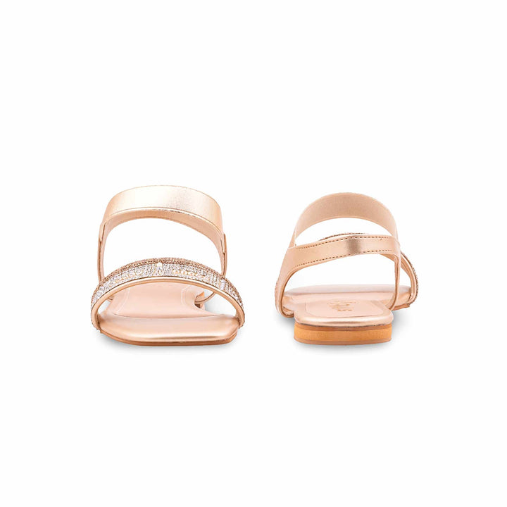 Golden Fancy Sandal For Ladies FN6299