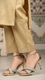 Golden Fancy Sandal For Women FN6310
