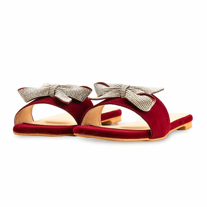 Maroon Fancy Chappal FN7881